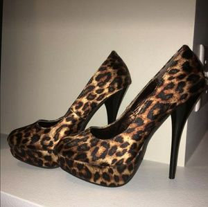 Ladies cheetah print high heels